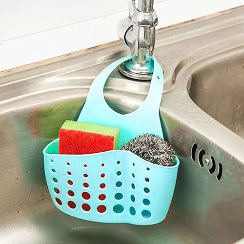 Kitchen Hanging Storage Drain Sink Organiser Rack Sponge Caddy Holder Plastic UK