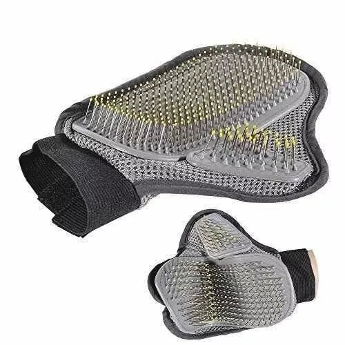 HEAVY DUTY PET GROOMING GLOVE HAIR REMOVAL MITTS GENTLE BRUSH FOR CAT DOG
